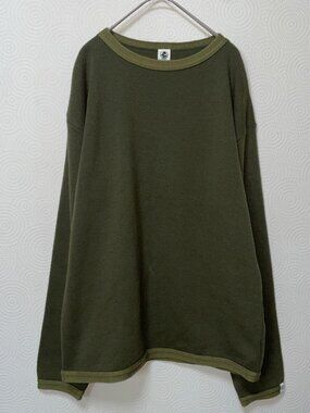 Yagea Olive Green Crew Neck Sweater